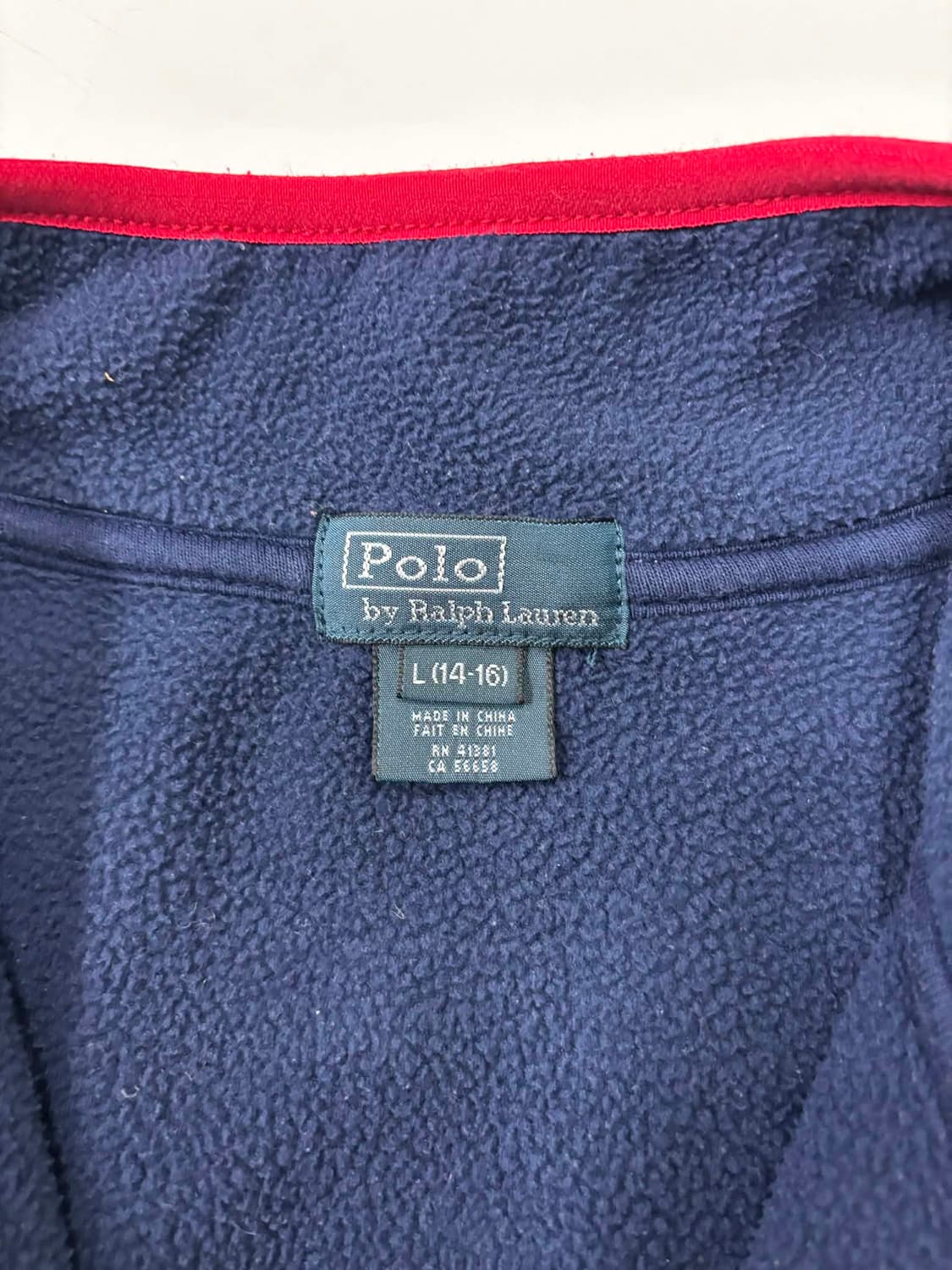 폴로 랄프로렌 네이비 플리스 자켓 쉐르파 져지 집업(L) 상품이미지4