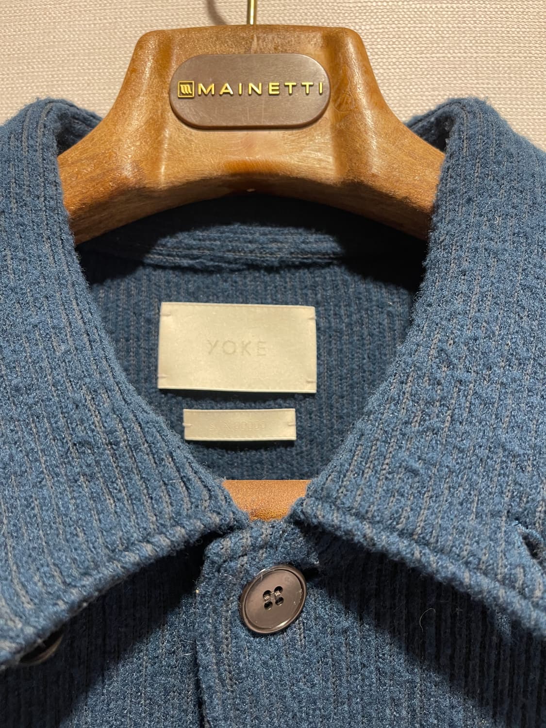 요크 (yoke) 네이비 카라 울 가디건 xxl 상품이미지2