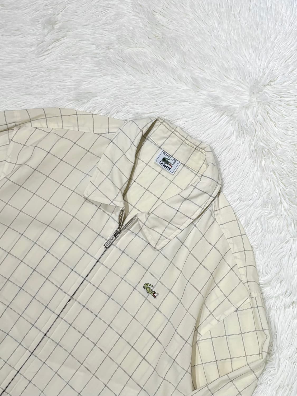 라코스테 90‘s 빅로고 체크 자켓 상품이미지4