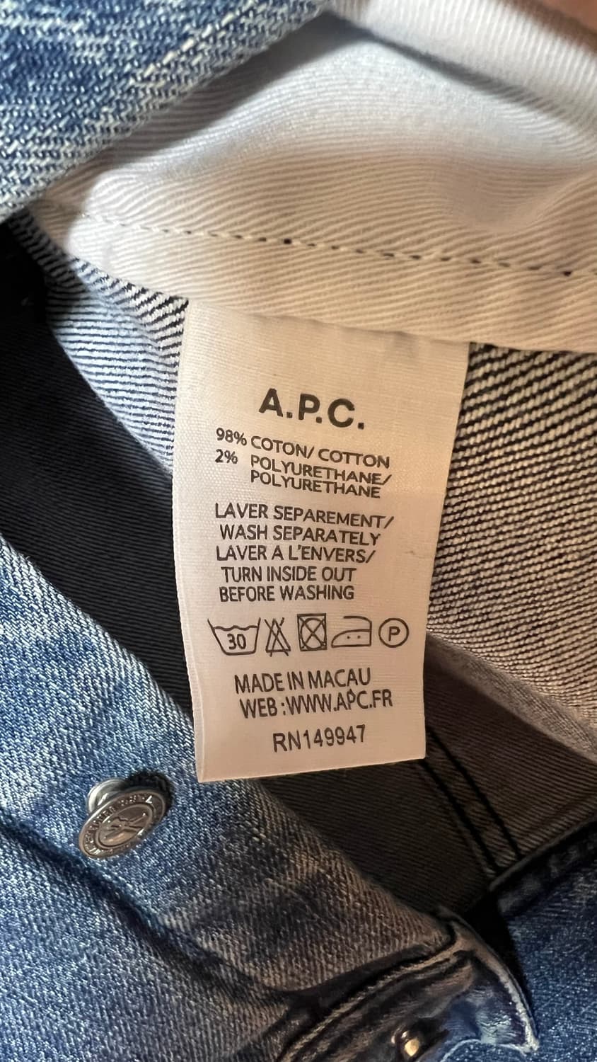 [M]아페쎄 apc 데님 자켓 워크블루 상품이미지5