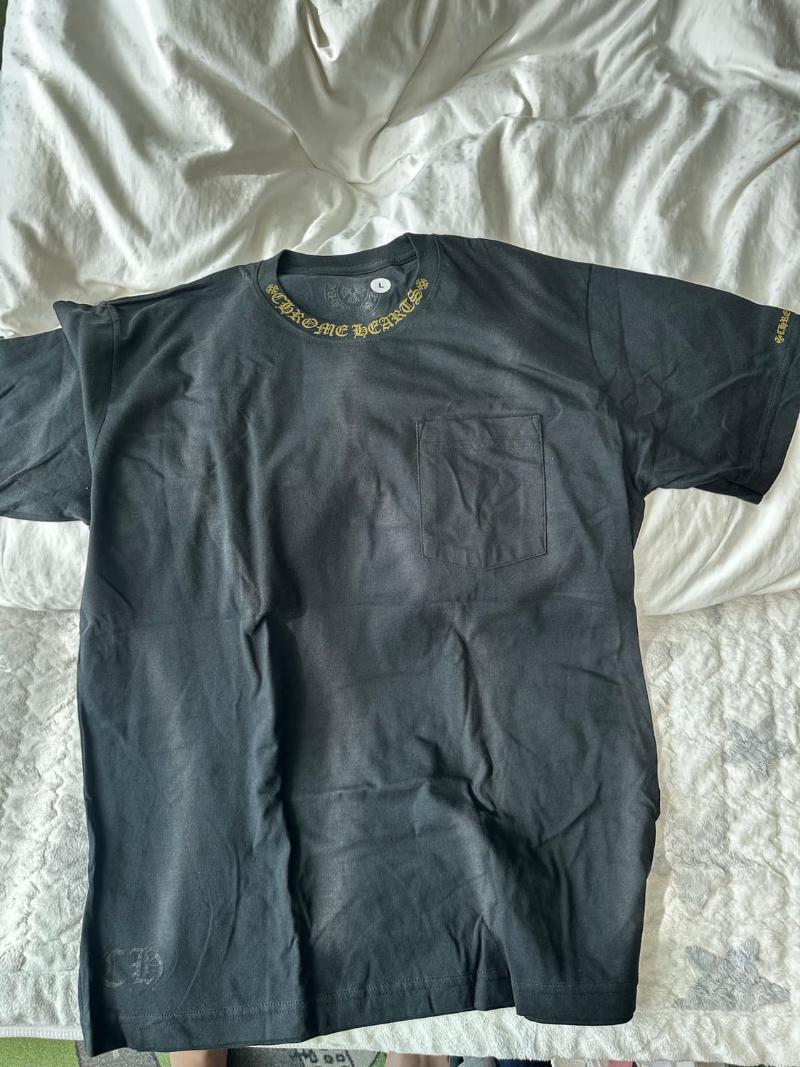 크롬하츠 / 넥로고 포켓 티셔츠 / 블랙-올리브그린 / L 상품이미지1