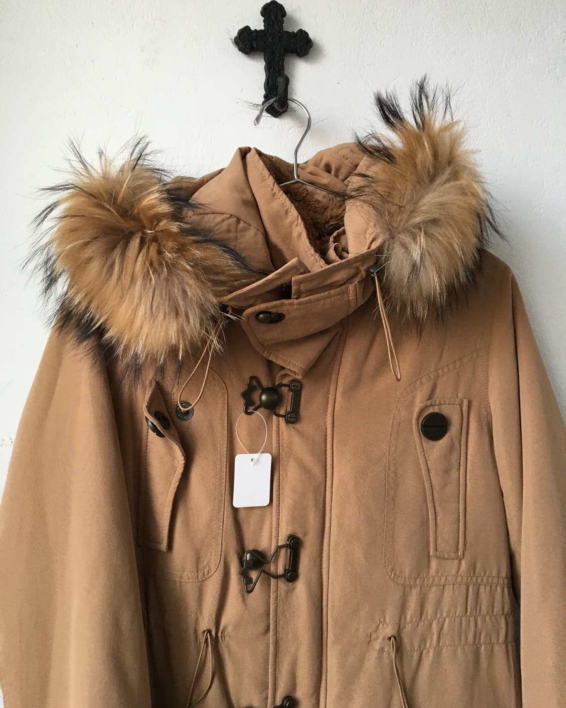 Raccoon fur hood filed jacket 상품이미지5