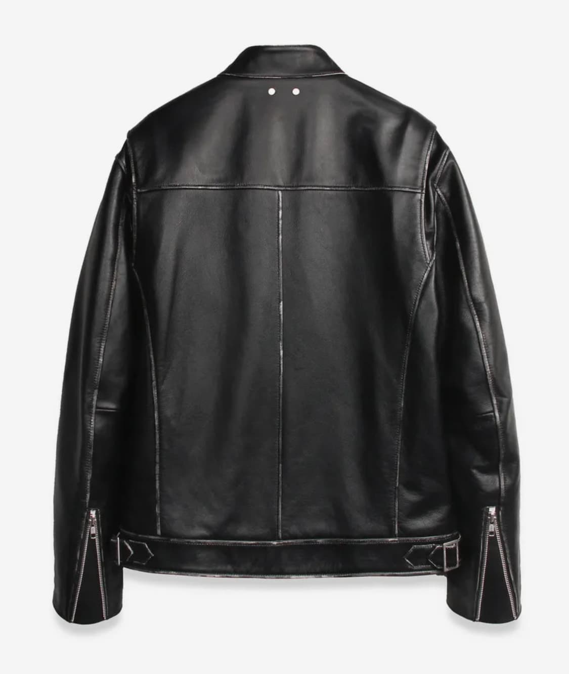 도프제이슨 프리미엄 카우하이드 워싱 바이커 자켓 BLACK 상품이미지3