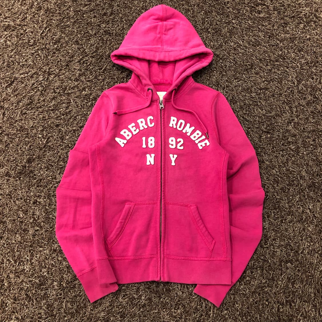 S 아베크롬비 핑크 딱붙 후드집업 상품이미지1