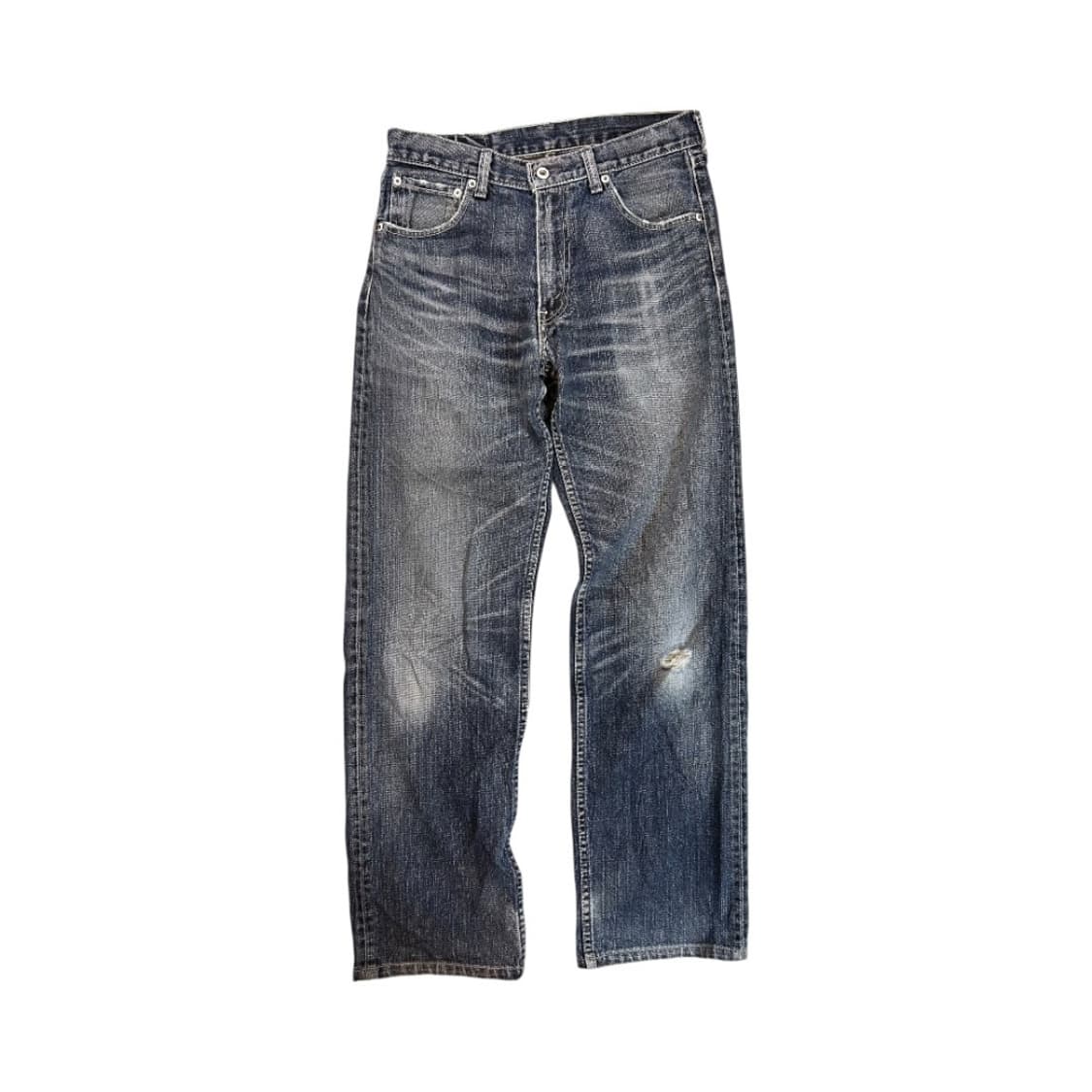 (M) 리바이스 JPN 인디고 워싱 데미지 스트레이트 데님팬츠 BD-01 상품이미지1