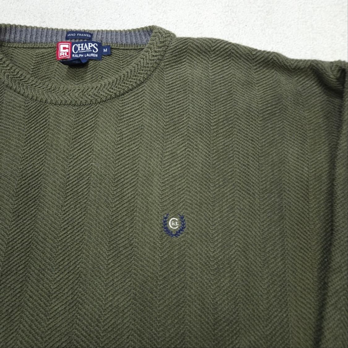 90s 챕스 랄프 로렌 헤링본 니트 M 상품이미지4