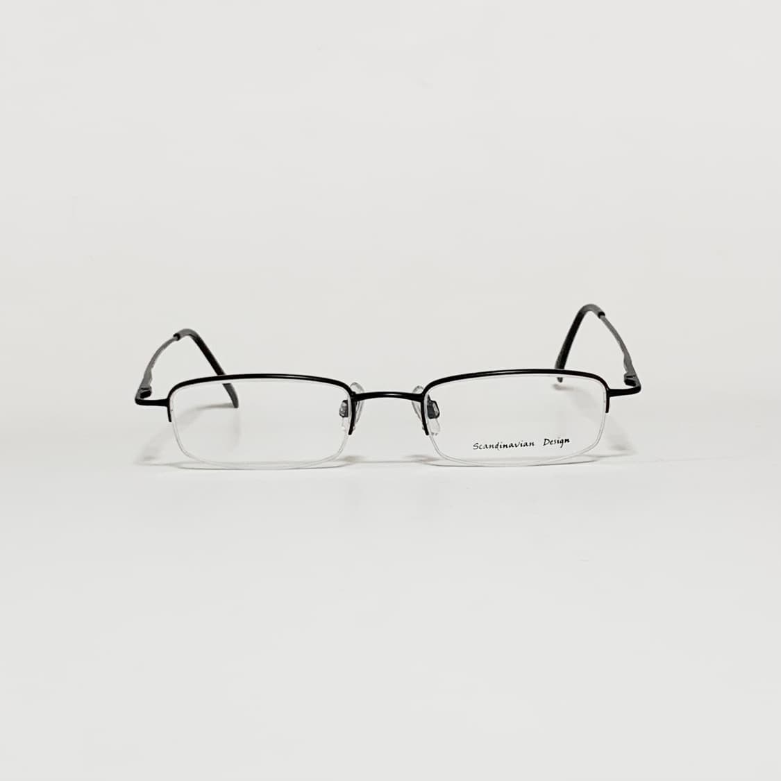 908 데드스탁 빈티지안경 Y2K 슬림 직사각 메탈 반무테 픽키 상품이미지1