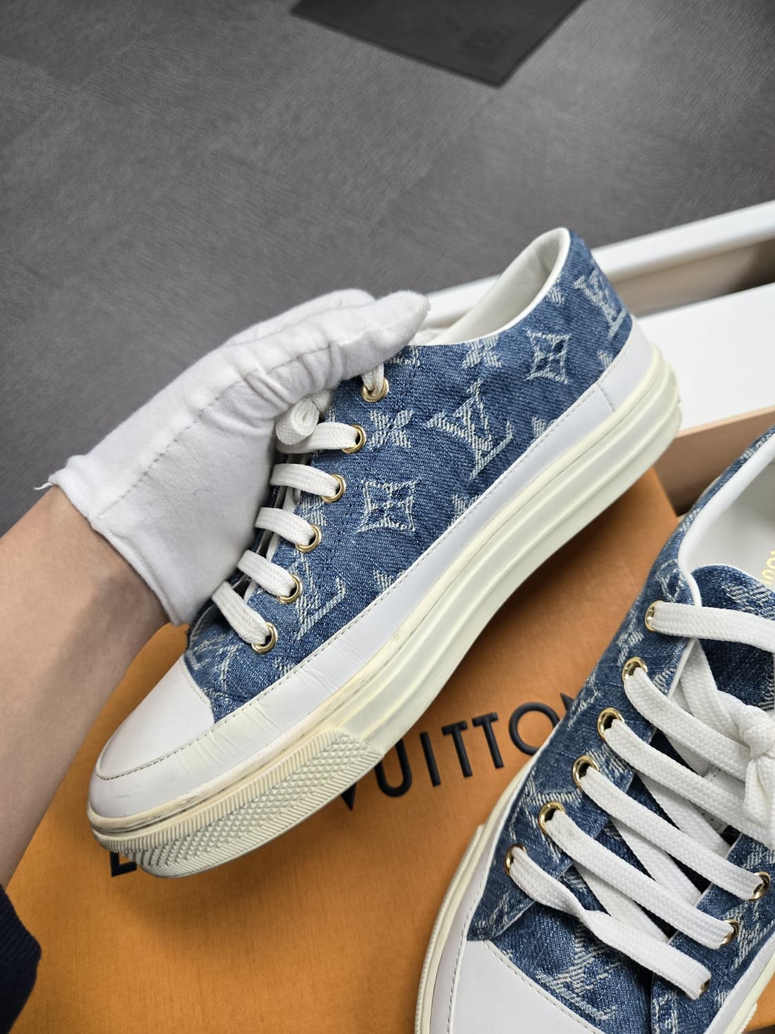 [A급컨디션]루이비통 데님 스니커즈 상품이미지2