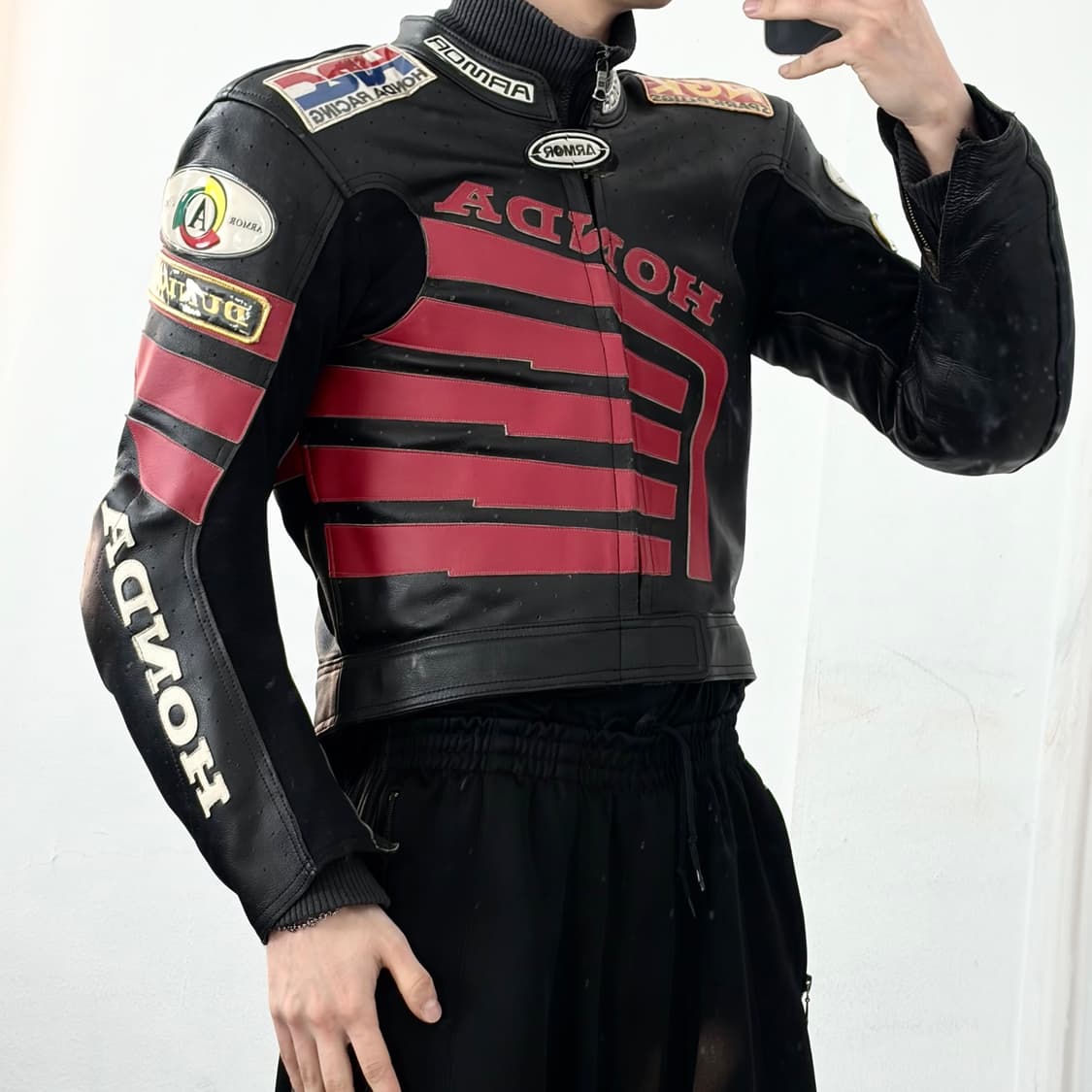 혼다 소가죽 레이싱 자켓 상품이미지2