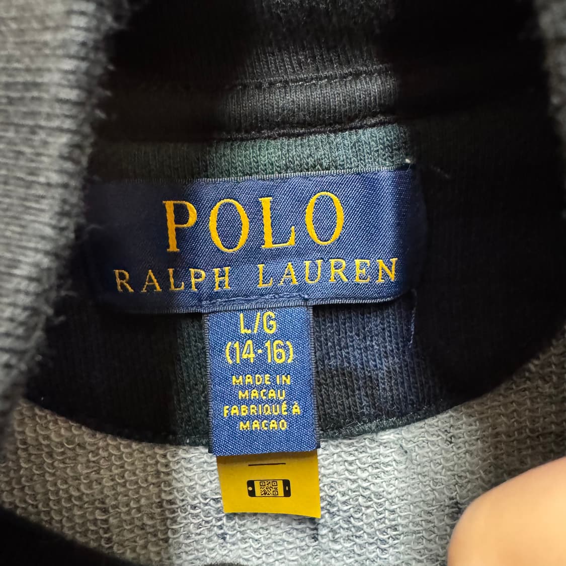 랄프로렌 폴로 반집업 맨투맨 14-16세  상품이미지2