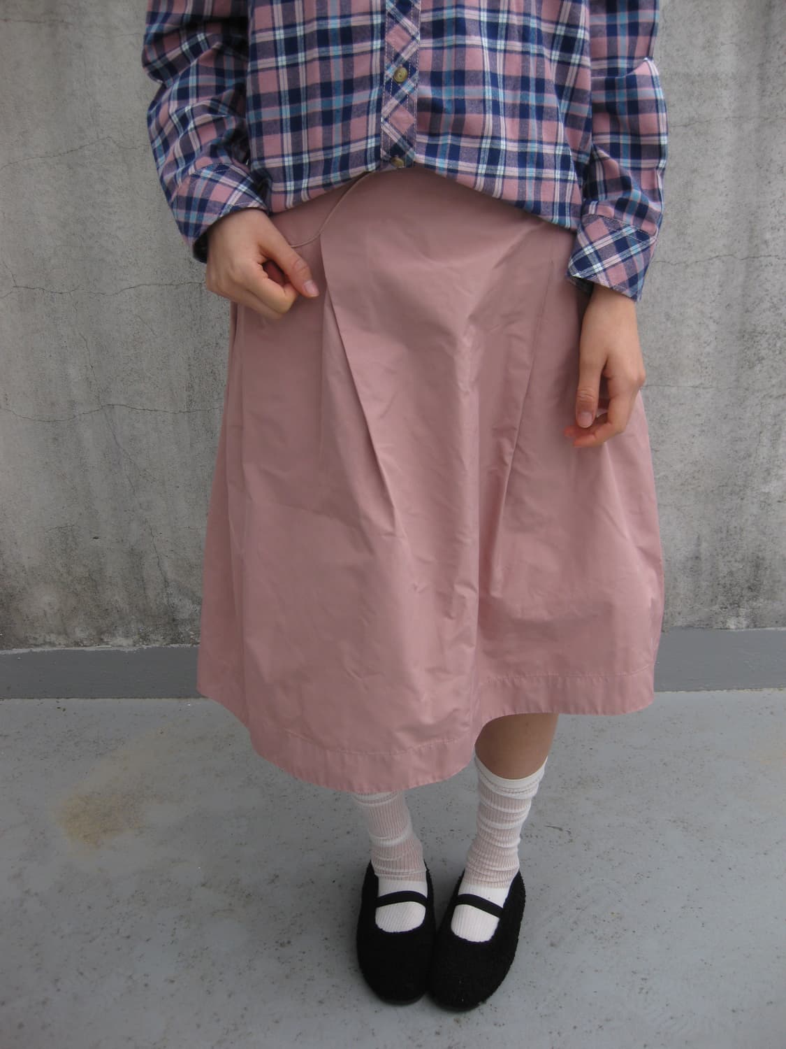 질샌더 네이비 미디 스커트  상품이미지3