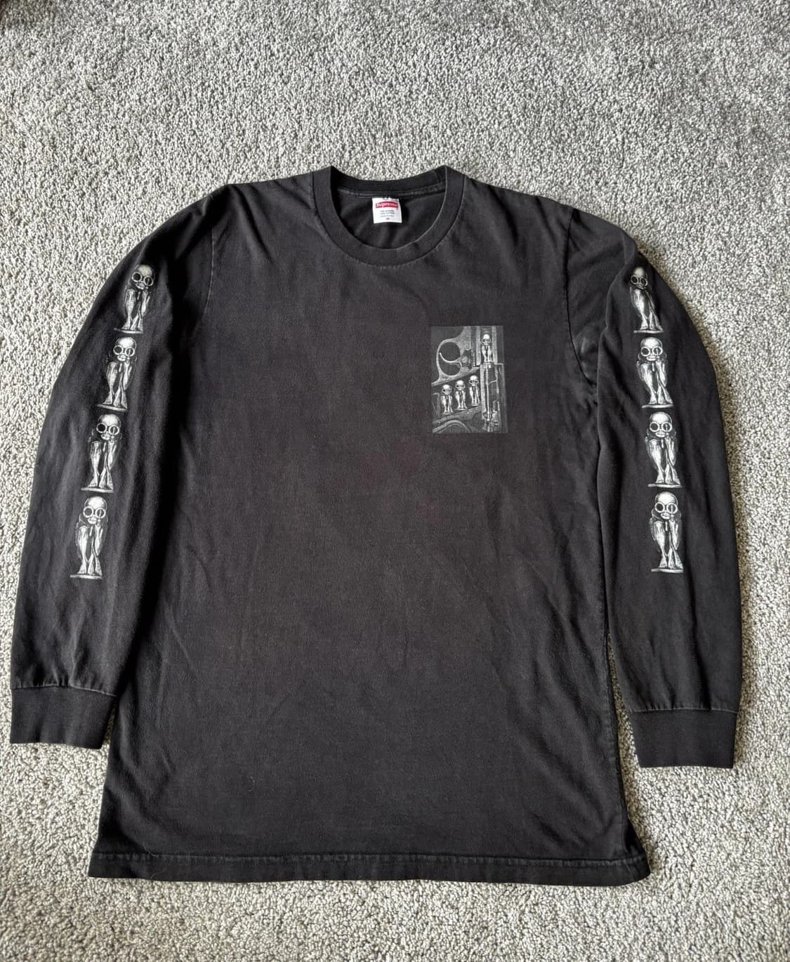 FW14 레어 슈프림 H.R 기거 롱슬리브 티셔츠 블랙 M 상품이미지1