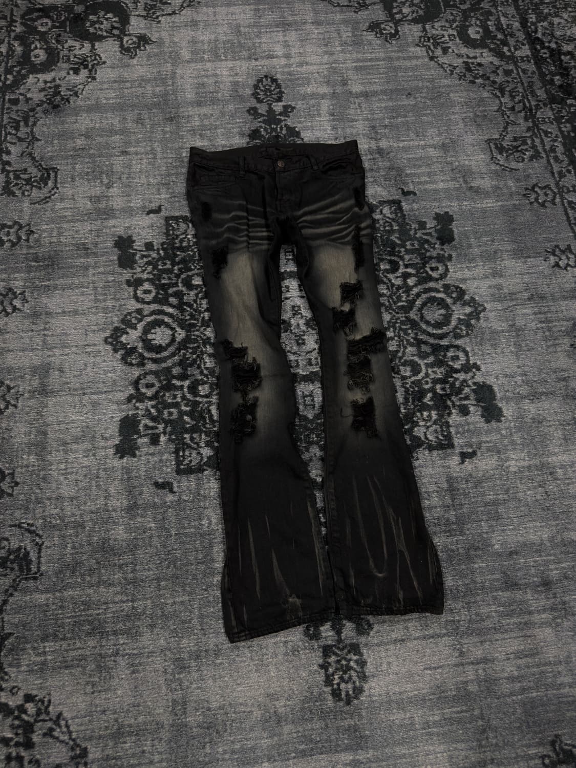 No id hard crashed black washing denim p 상품이미지1