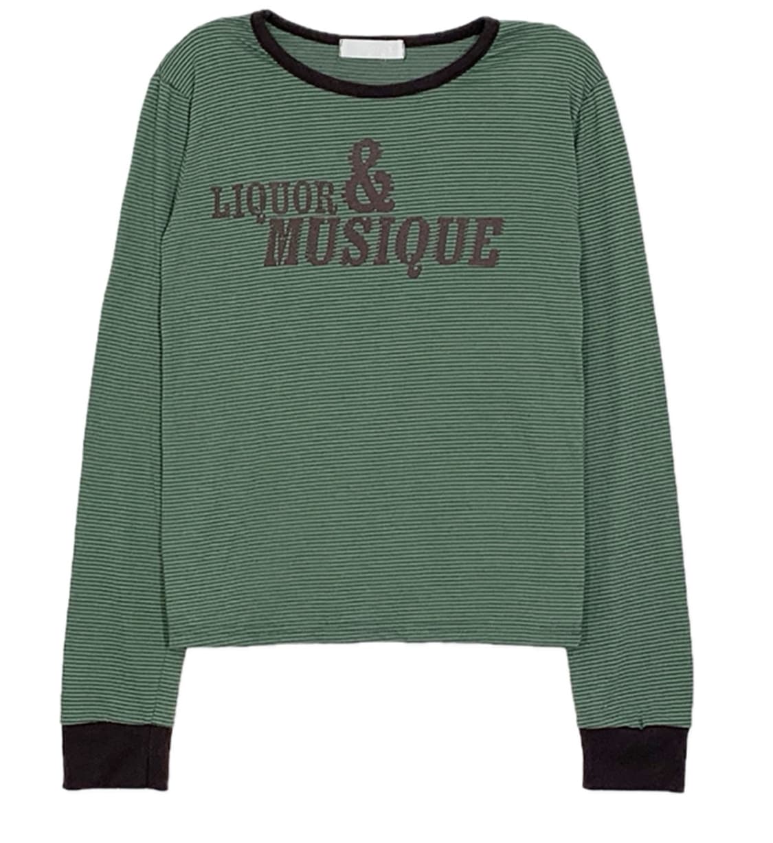 앤드뮤직 그린 롱슬리브 상품이미지1