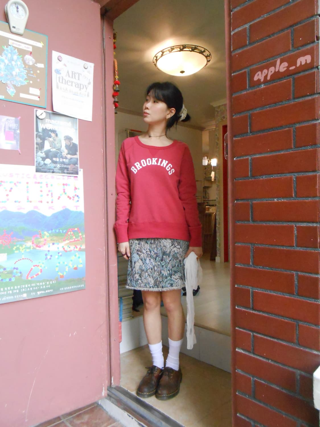 브라이트 레드 맨투맨 상품이미지2