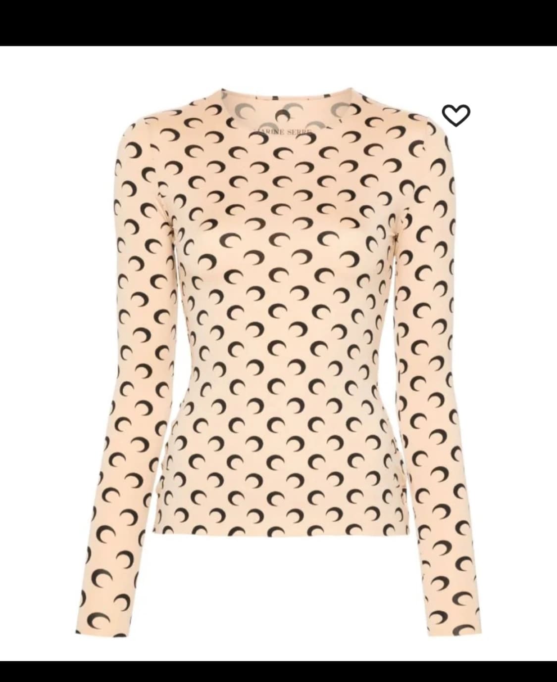 MARINE SERRE 마린세르 문 로고 긴팔티 S 베이지 상품이미지5