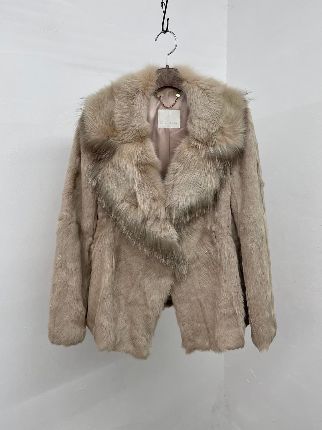 핑크베이지 폭스 퍼자켓 상품이미지1