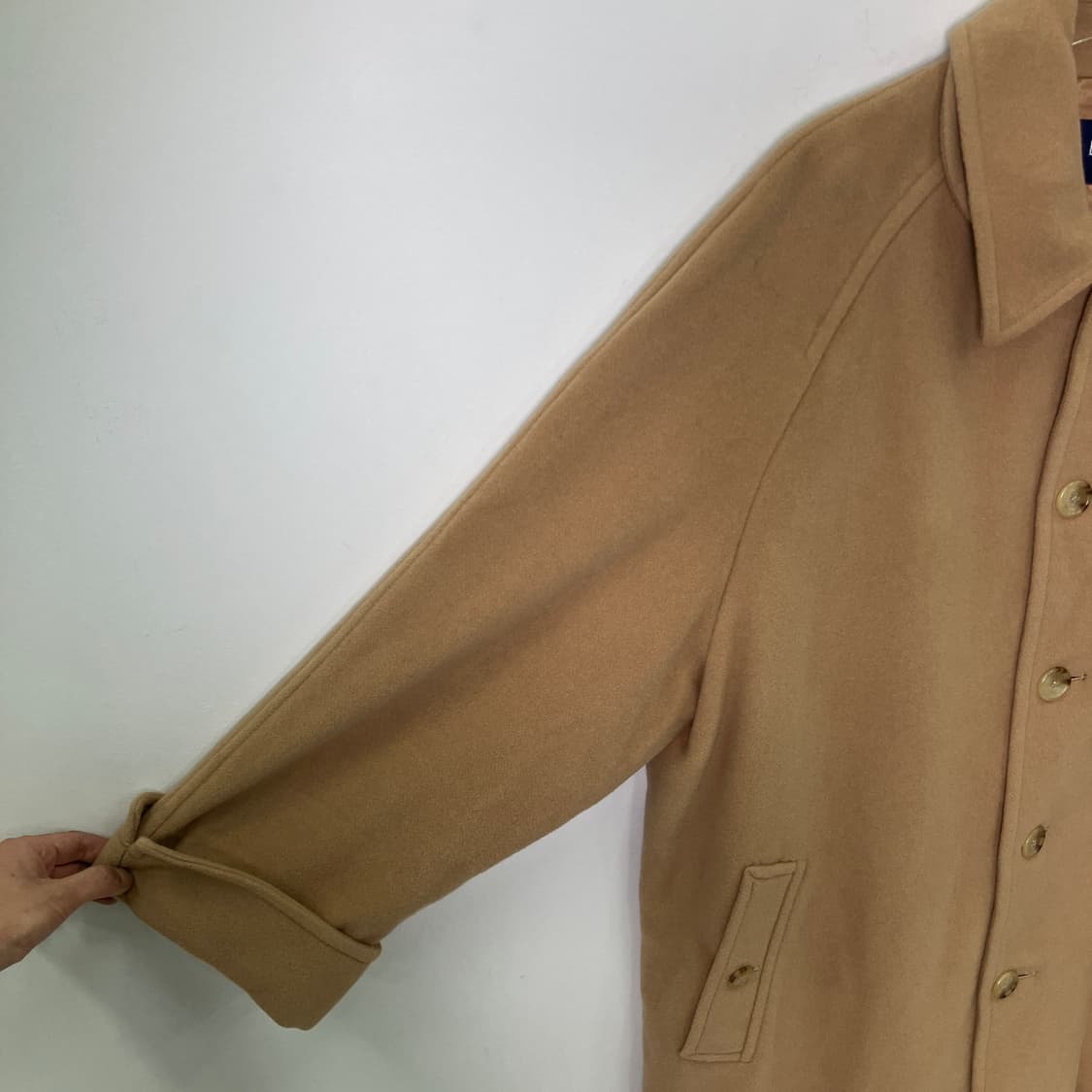 랄프 로렌 베이지 울 블렌드 발마칸 코트  상품이미지6