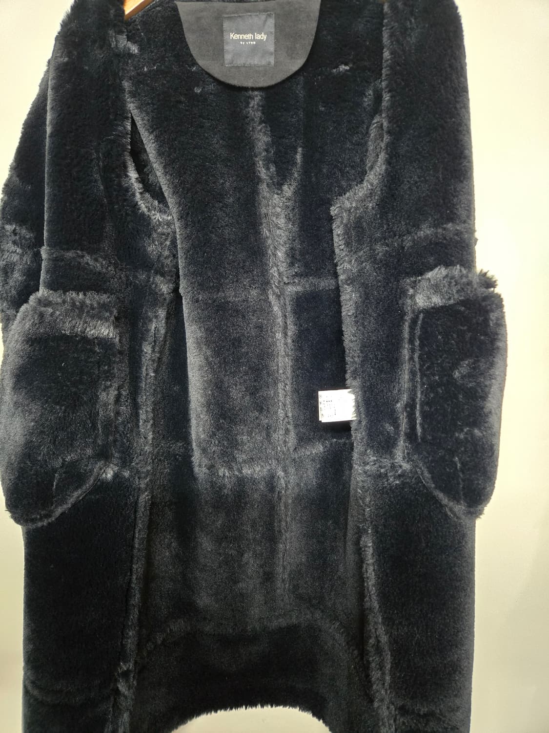 kenneth lady케네스레이디 블랙 롱무스탕 코트55 상품이미지3