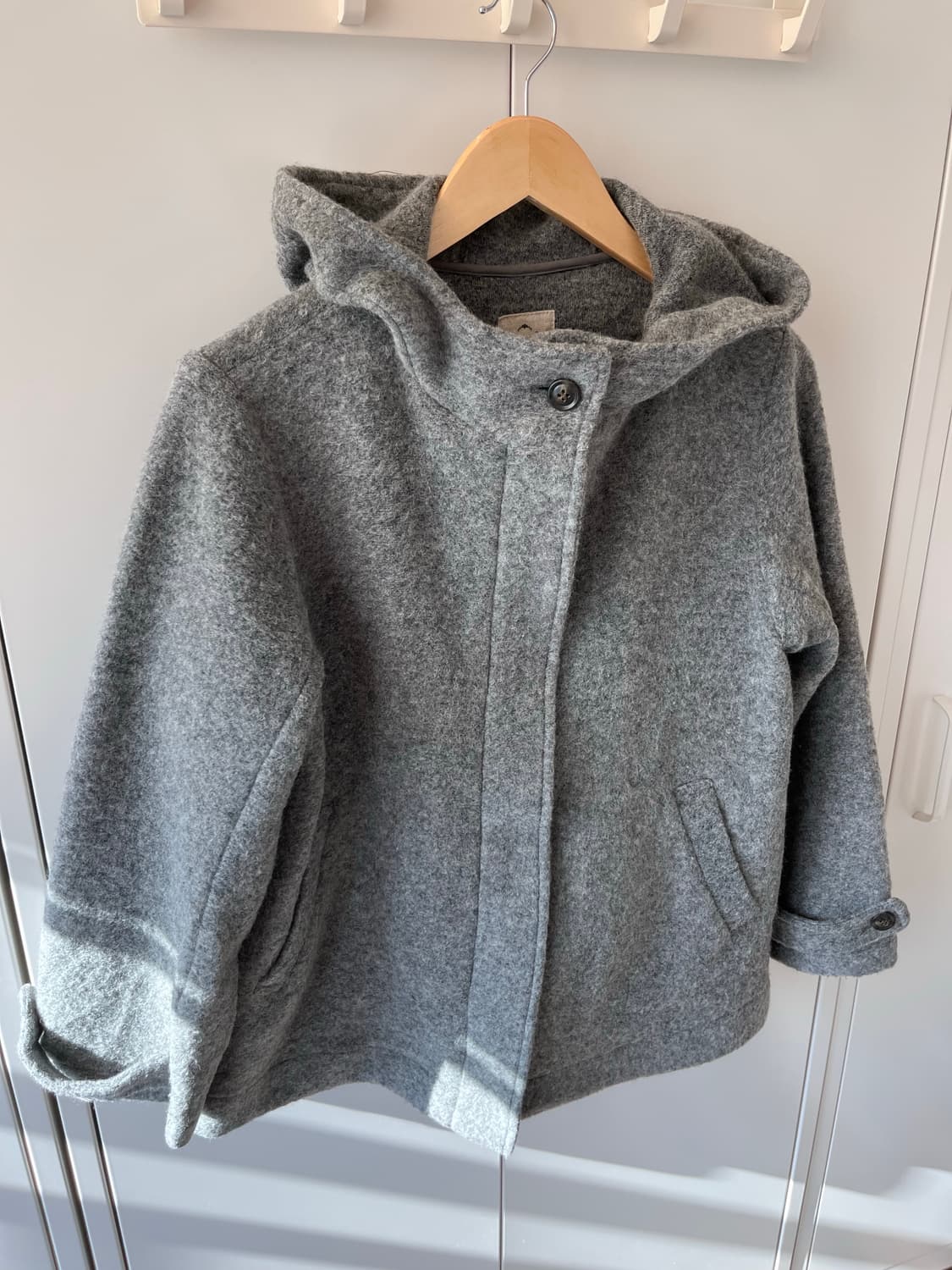 Sm2 사만사모스 하이넥 울 후드 숏코트 상품이미지6