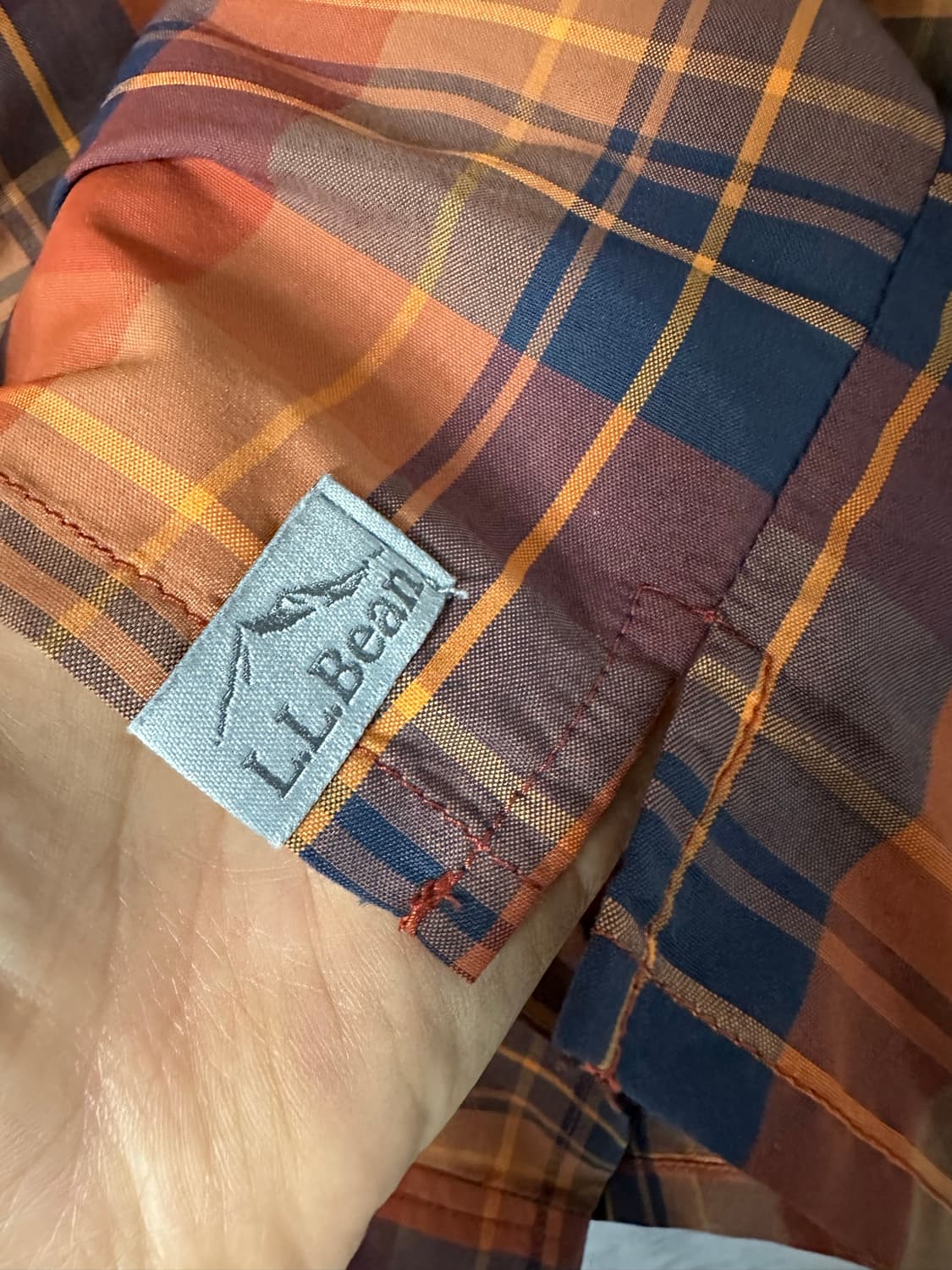 엘엘빈 L.L.Bean 체크 기능성 반팔 셔츠 아웃도어 낚시 캠핑 XL 상품이미지5