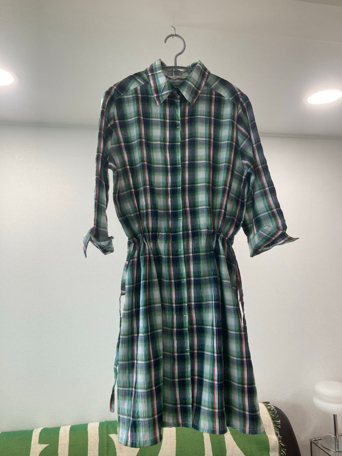 일본 빈티지 레이어드 원피스 롱셔츠 상품이미지2