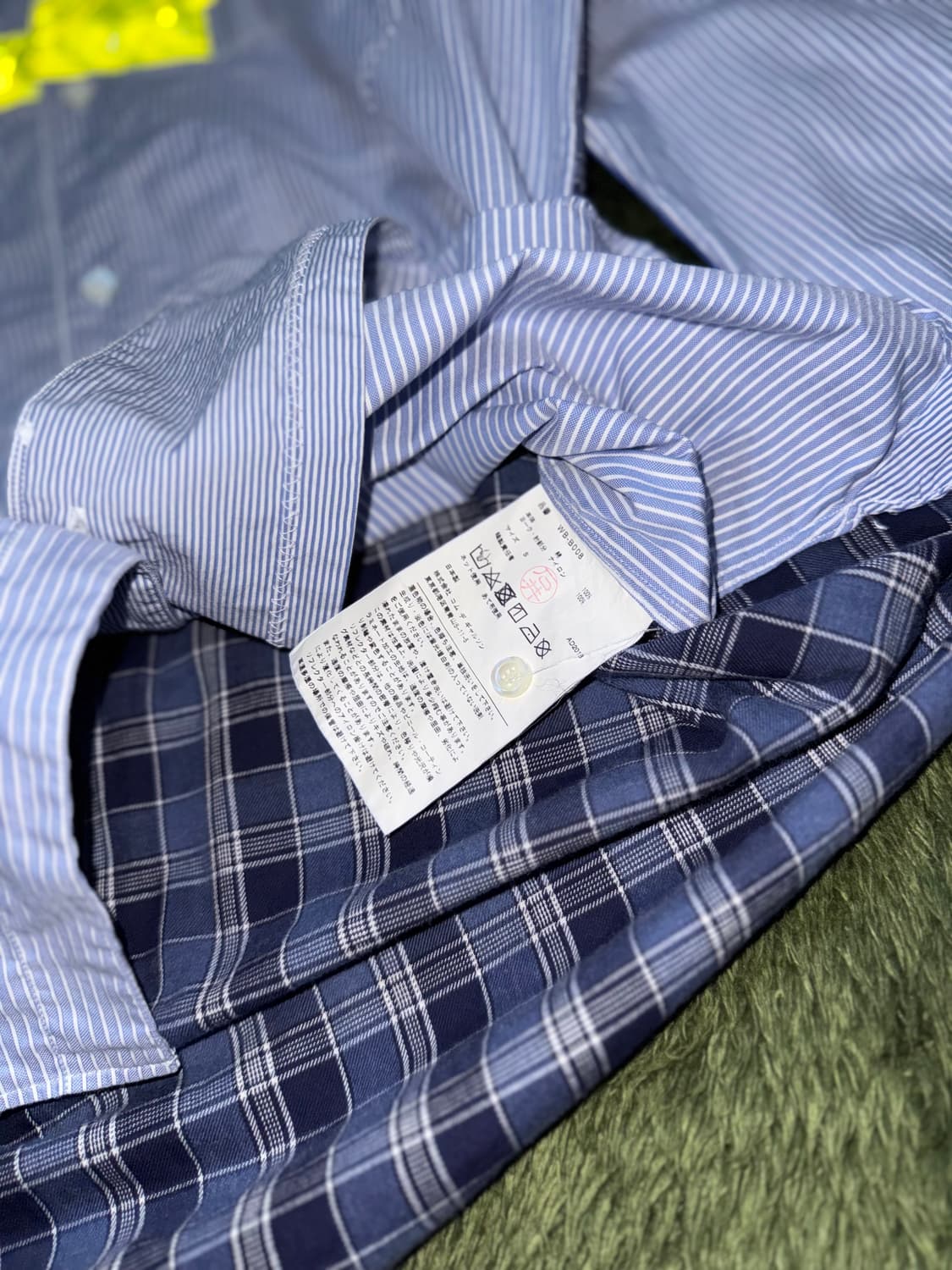 [M] 준야 와타나베 18AW 리플렉터 패널 믹스 스트라이프 셔츠 상품이미지7
