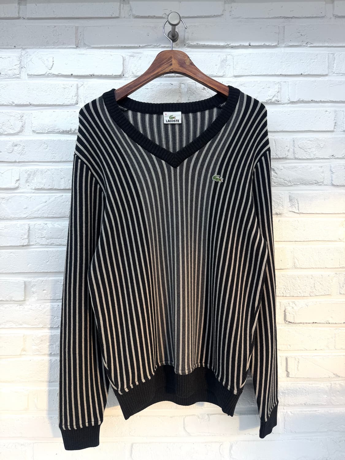 라코스테 차콜 스트라이프 니트 상품이미지3