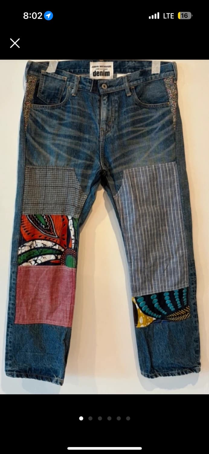 준야와타나베 꼼데가르송 패치 데님 상품이미지1