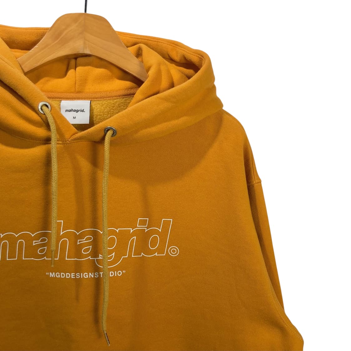 마하그리드 로고 머스타드 후드 상품이미지3