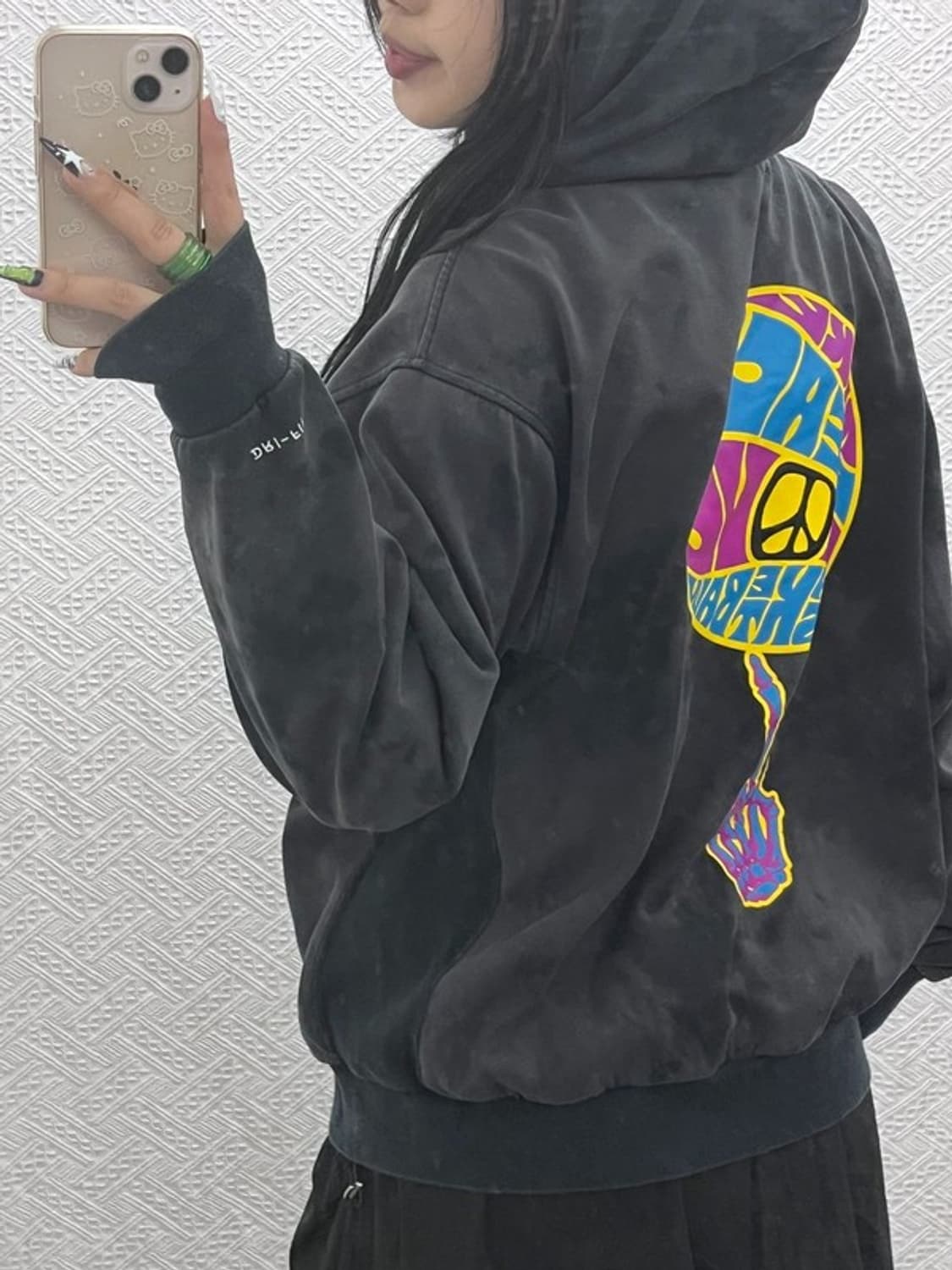 나이키 하드우드 다이 풀오버 키치 프린팅 후드티 XL C08607 상품이미지1