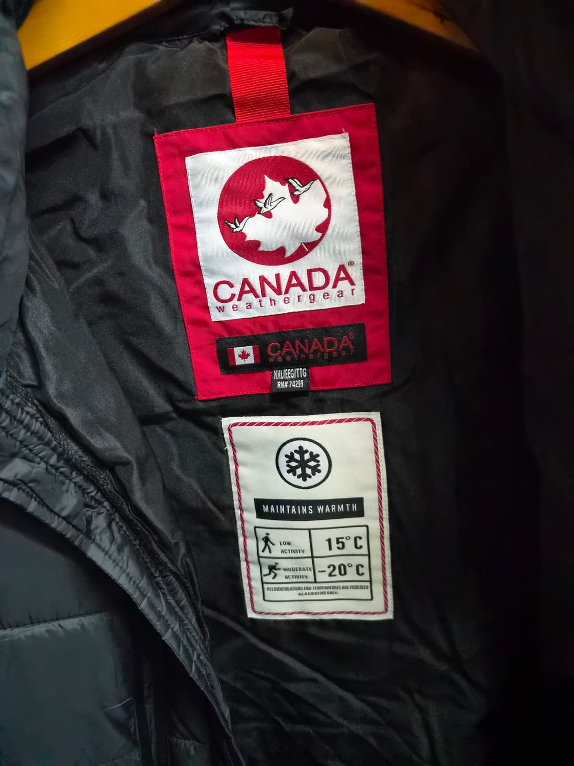 XXL/115) 캐나다 웨더 기어 경량 패딩 팝니딘 상품이미지5