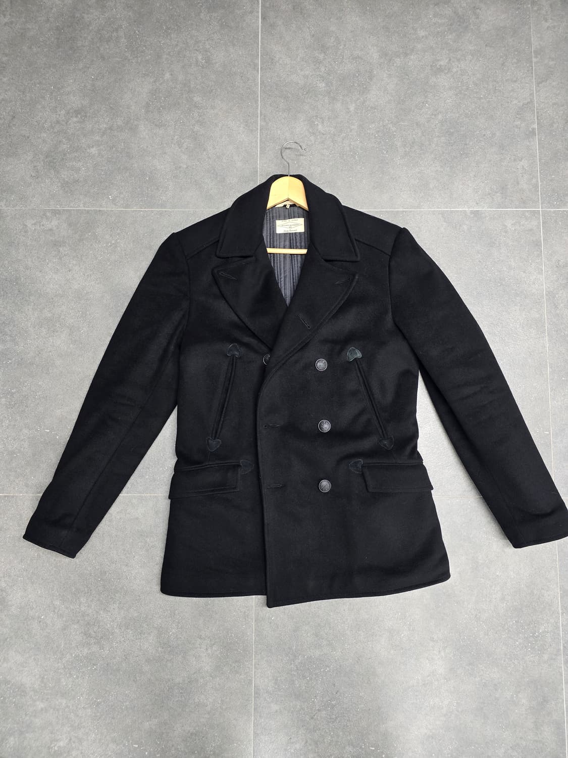 랙앤본 100% 버진 울 블랙 피코트 40사이즈 상품이미지1