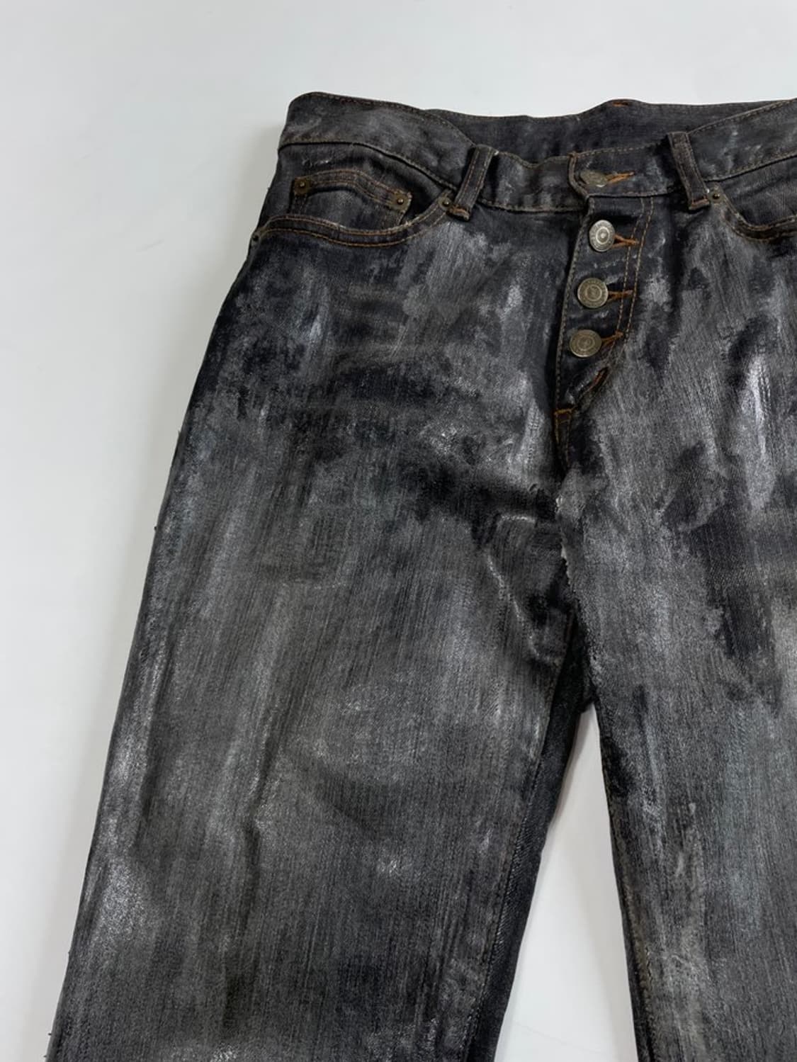 TORNADO MART COATED FLARE DENIM JEANS 상품이미지2
