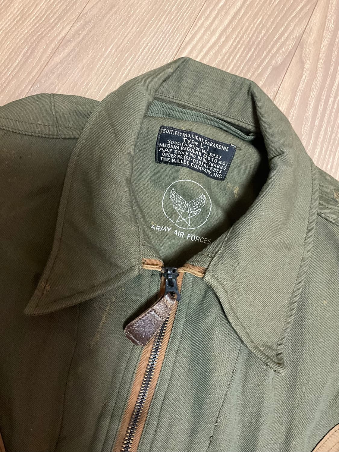 WW2 usaaf L-1 flight suit(Lee) size MR 상품이미지3