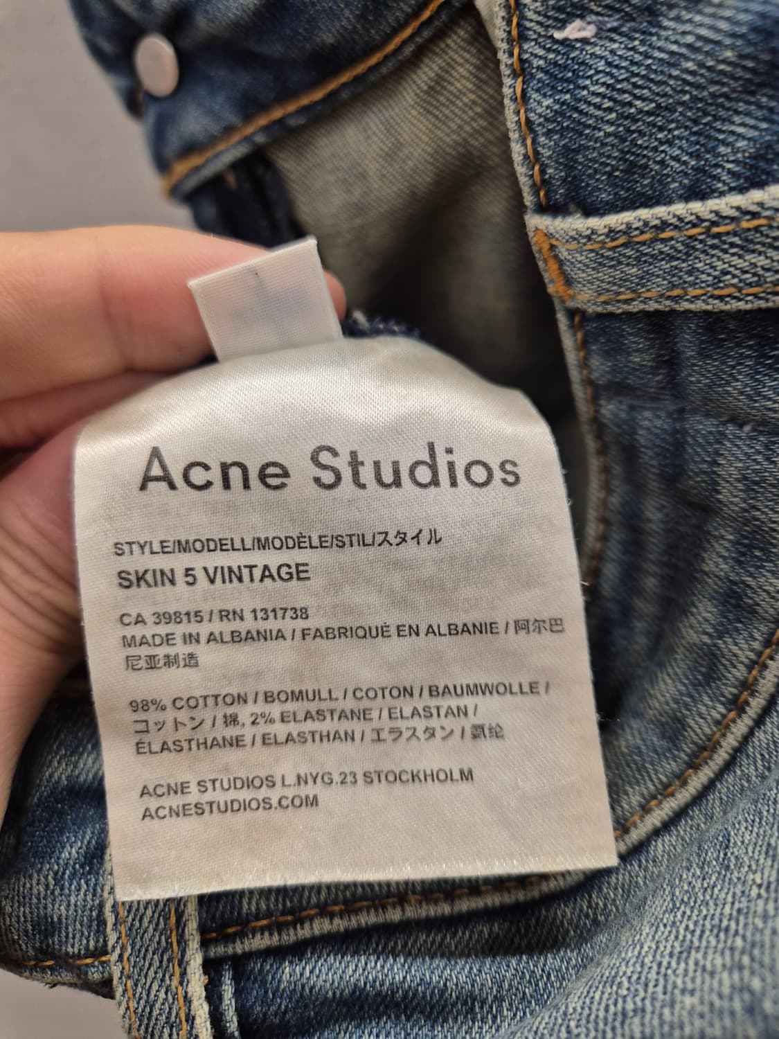 Acne Studios 스킨 5 빈티지 청바지 26/32 상품이미지4