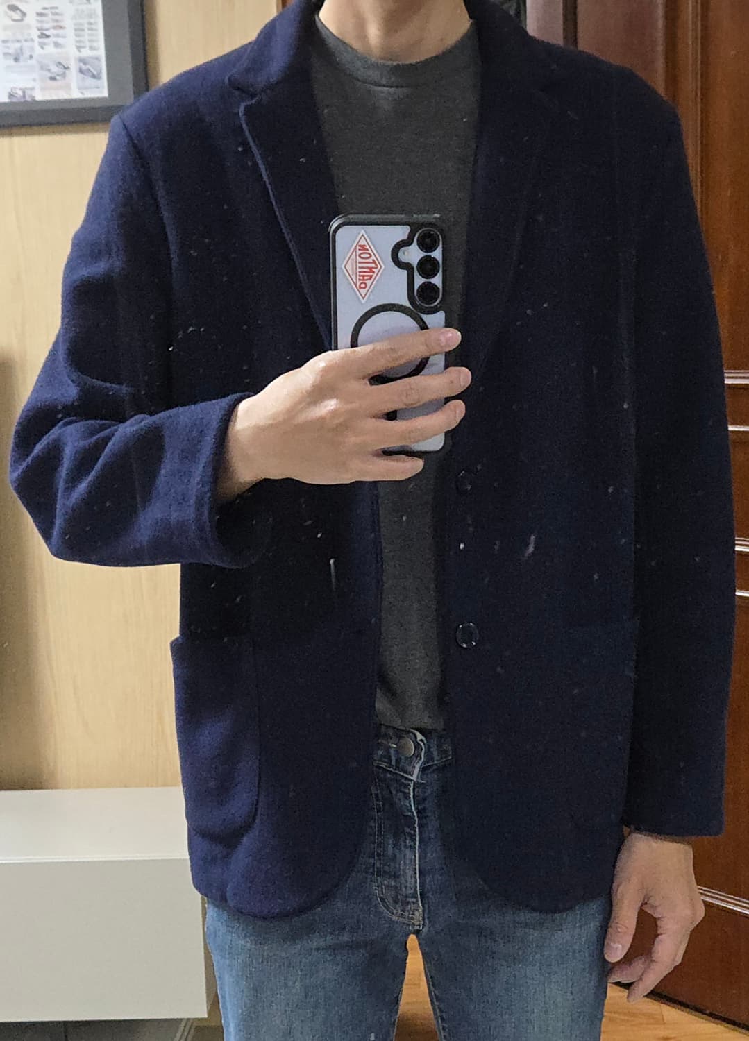 (착샷) 샌프란시스코마켓 니트 싱글 브레스티드 자켓 TBRM 상품이미지7