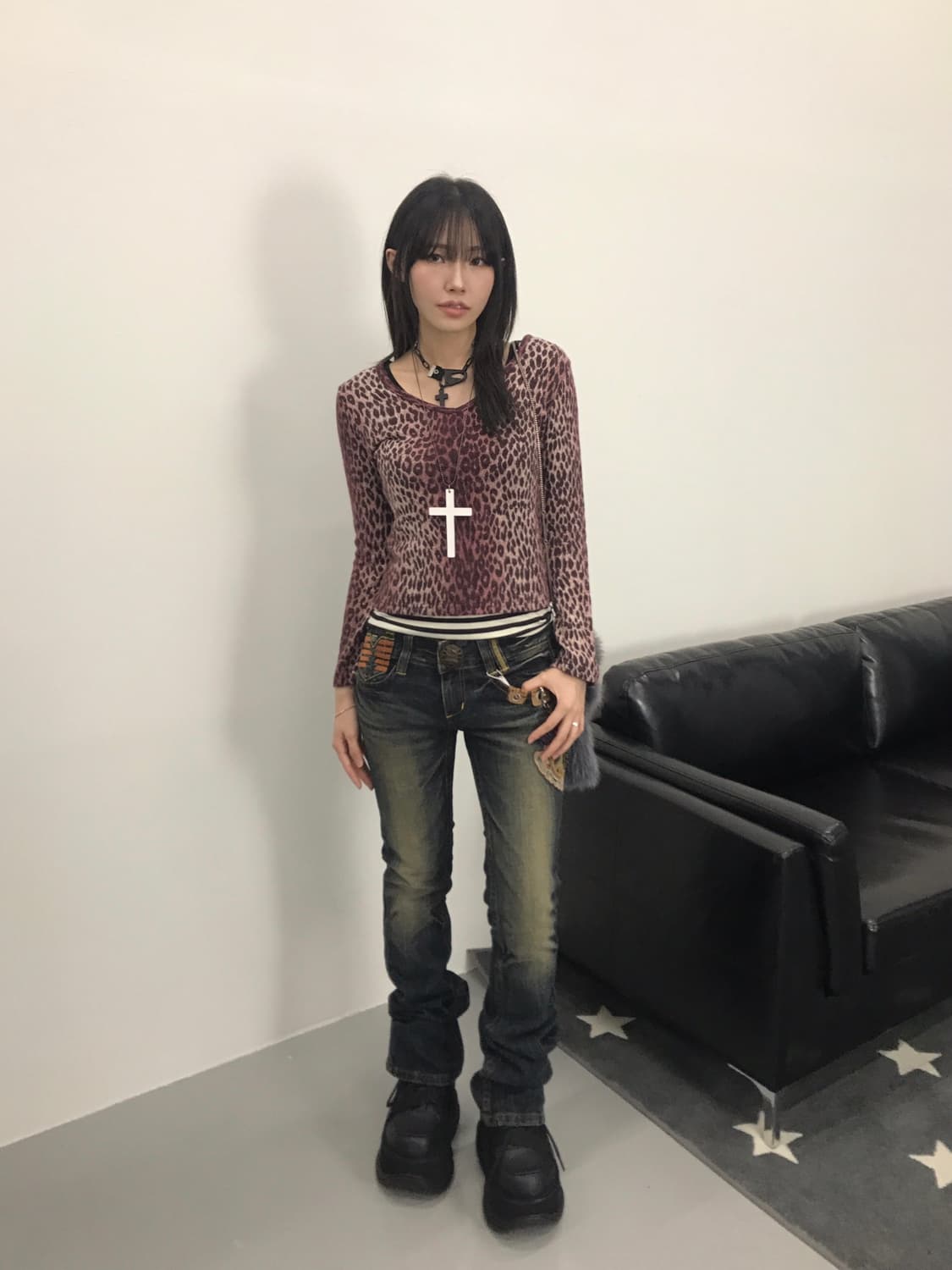 Jpn leopard printing long sleeve 상품이미지2