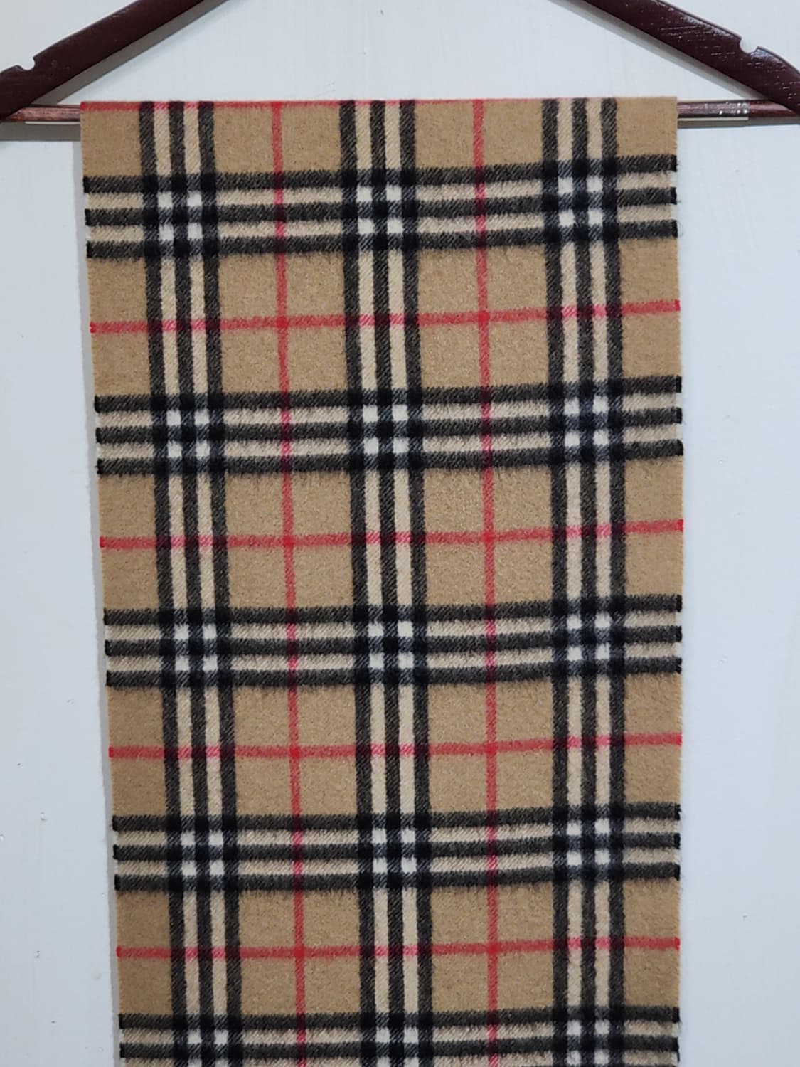 (정품) 버버리 캐시미어 머플러 노바체크 목도리 베이지 영국판  상품이미지2