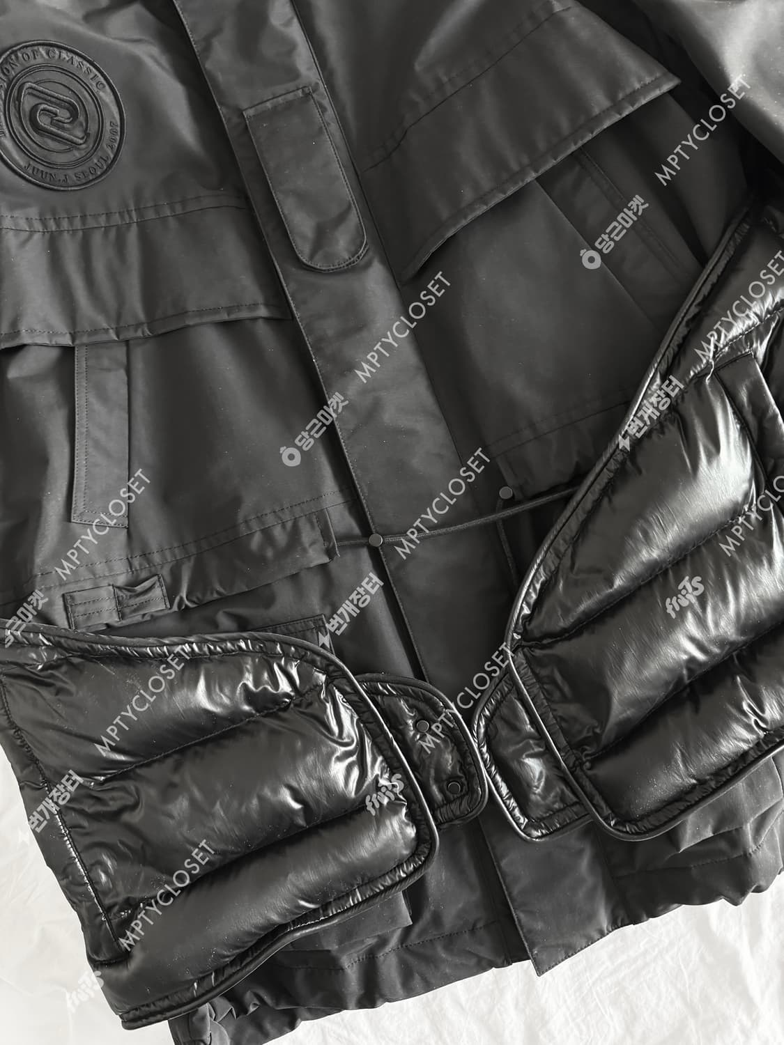 준지 juun.j 19fw 컬렉션라인 패딩레이어드 파카 블랙 상품이미지6