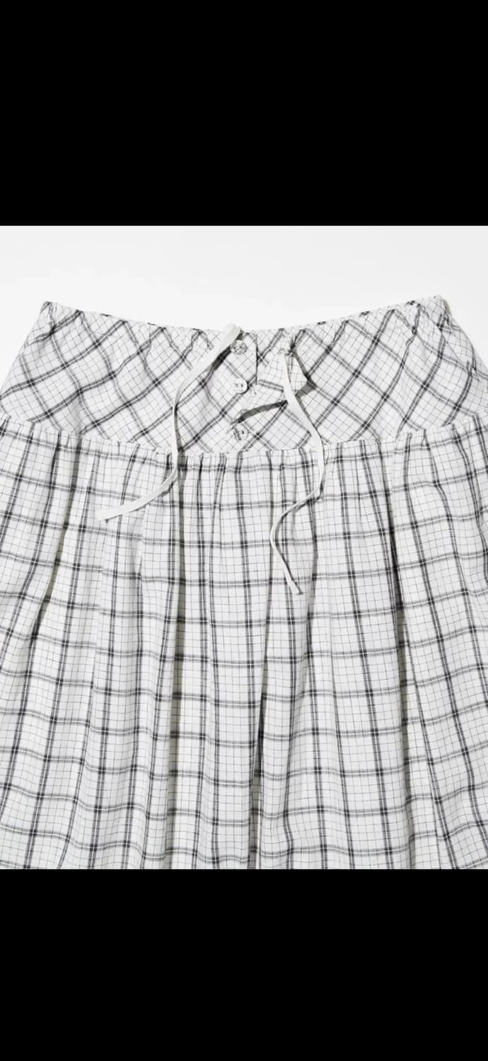 유니클로 모리걸 체크 롱 스커트 상품이미지2