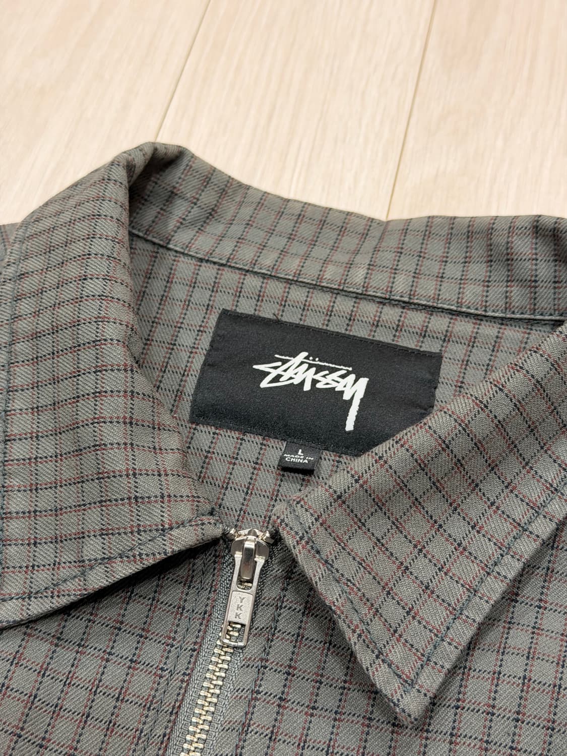 스투시 체크 개러지 자켓 그레이 상품이미지2