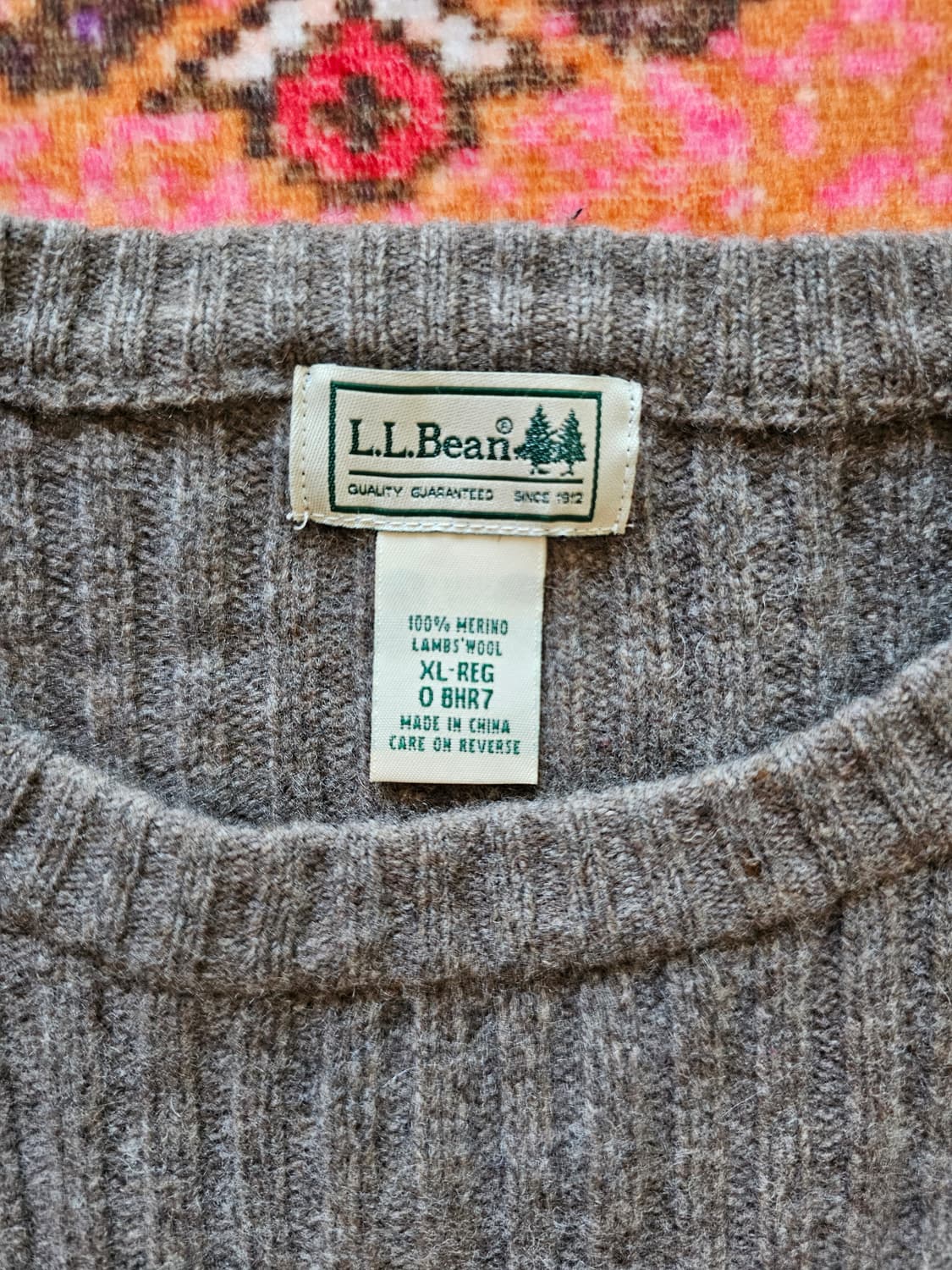 90s LL Bean 코만도 니트 웜베이지 (XL) 상품이미지4