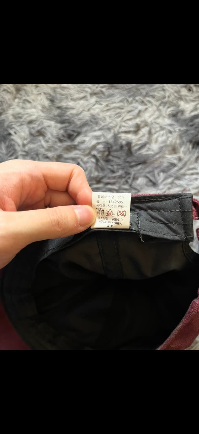 아식스 찐 빈티지 버건디 스웨이드 볼캡 상품이미지4