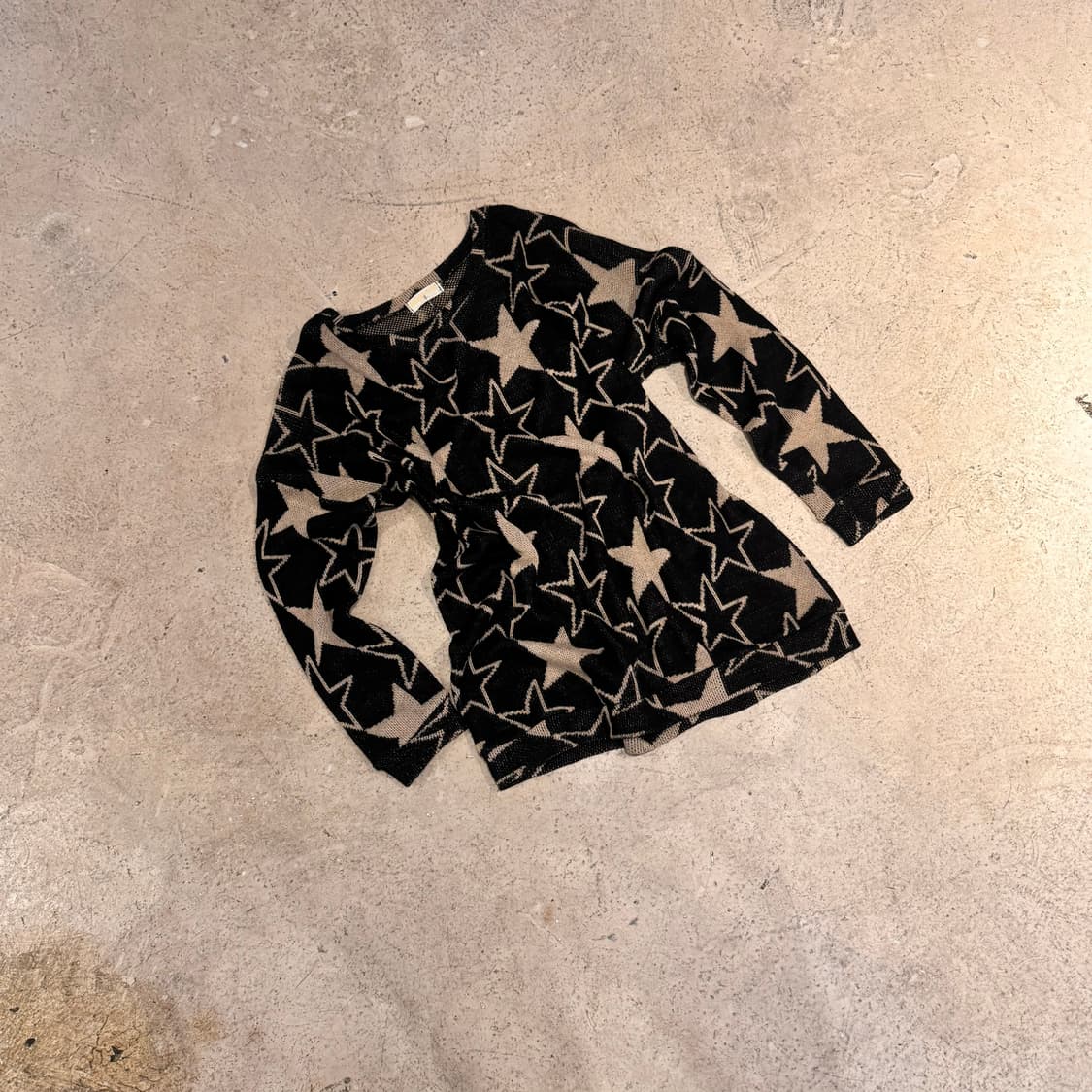 별 패턴 루즈 니트 상품이미지3