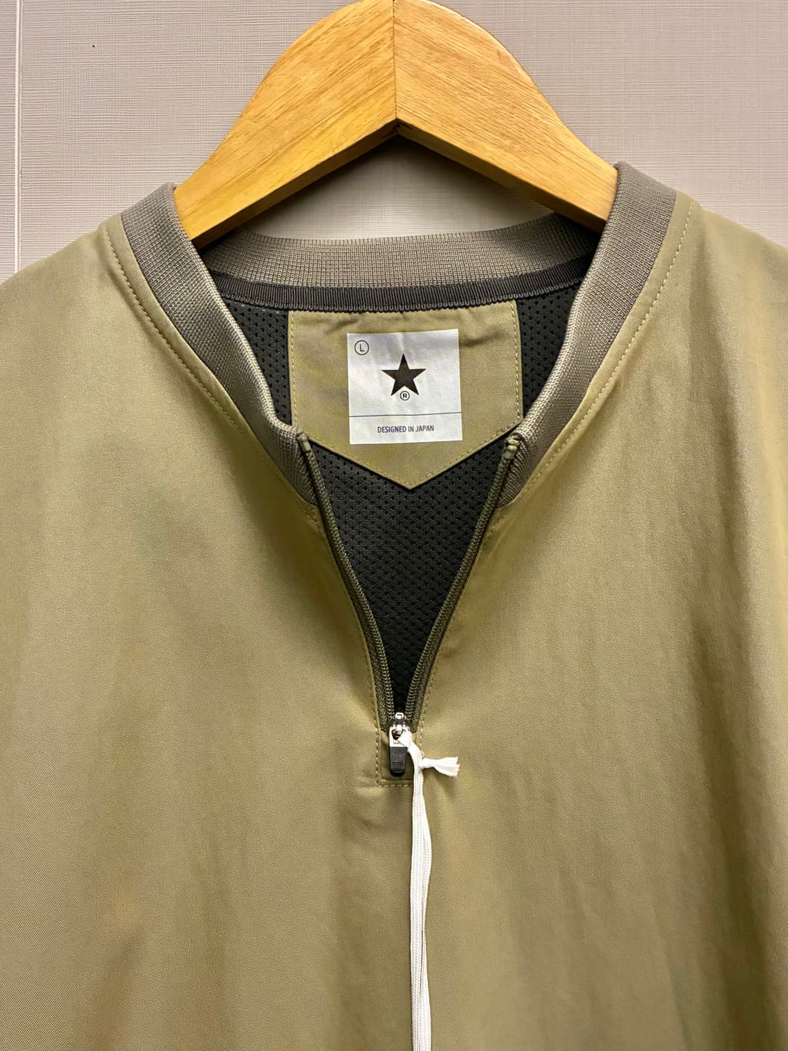 (L/102)JPN 컨버스 도쿄 코튼 폴리 풀오버 하프집업 아노락자켓 상품이미지5