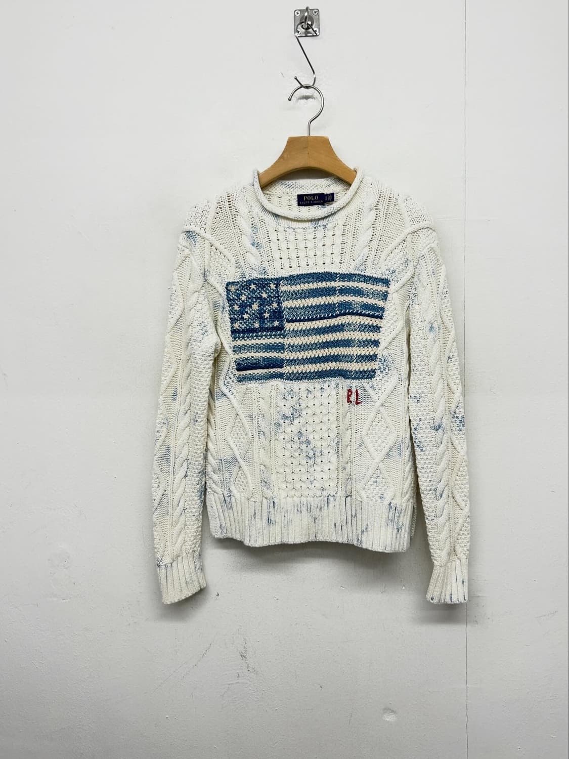 폴로 랄프로렌 성조기 케이블 코튼 니트 상품이미지1
