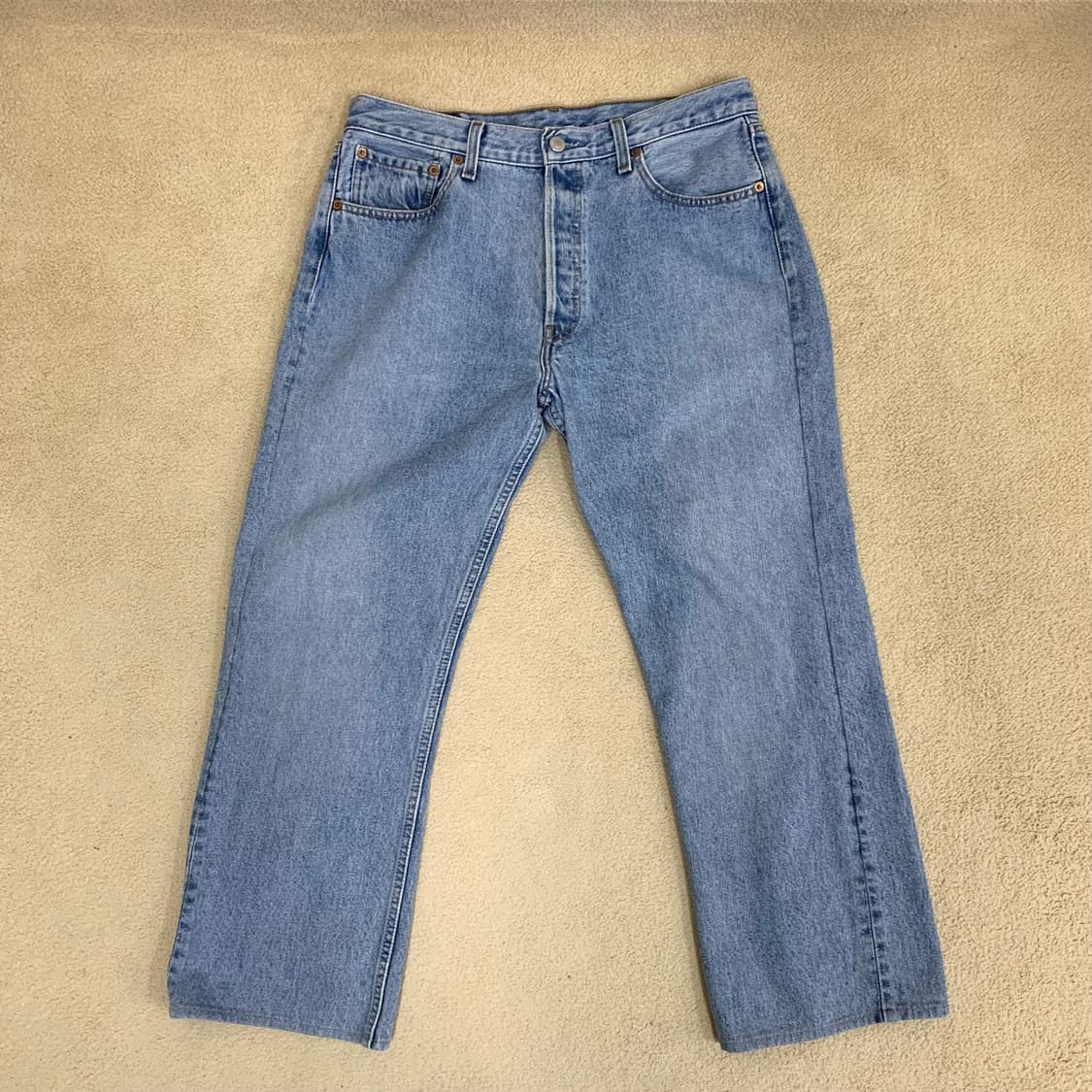 빈티지 리바이스 501 워싱 데님팬츠( 33사이즈 ) 남자청바지 연청중청 상품이미지2
