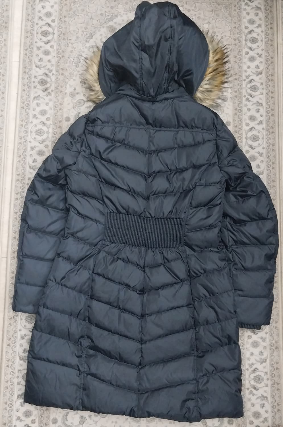 DKNY 후드 퍼 네이비 롱패딩 M (55반까지) (후드탈부착가능) 상품이미지2