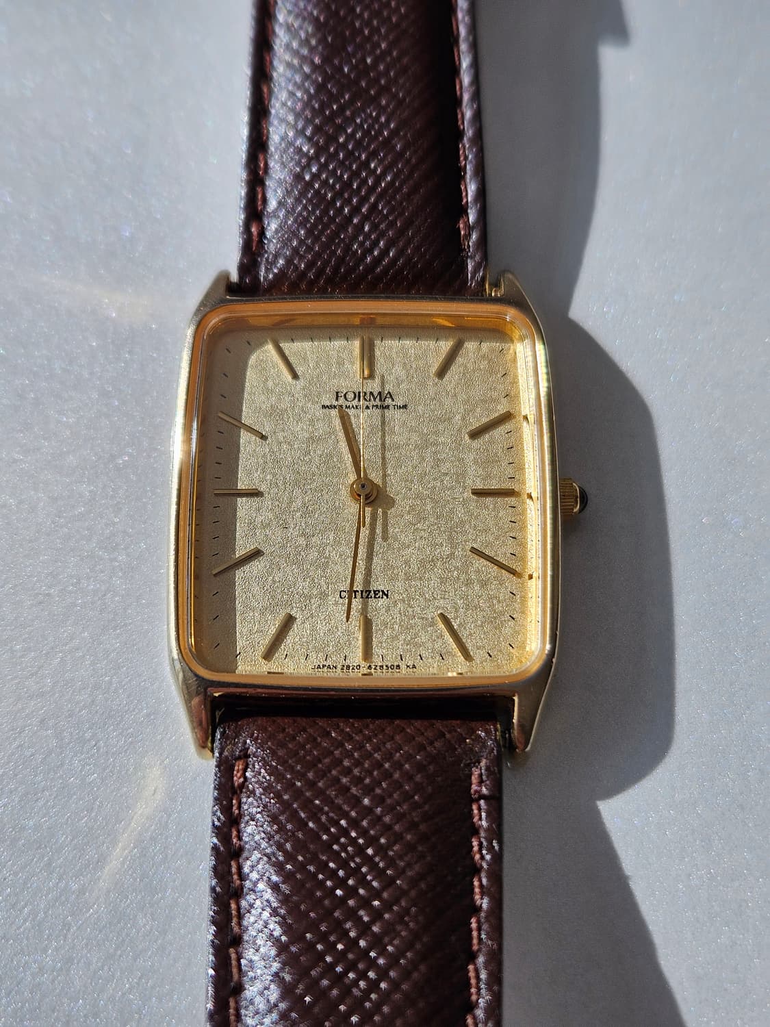 시티즌 FORMA 금장 가죽 시계 상품이미지3